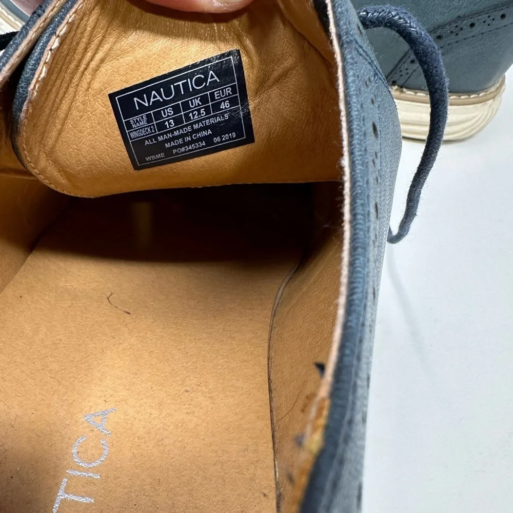 Nautica‎ Wingdeck Oxford Shoe Lace Up Blue Men's 13